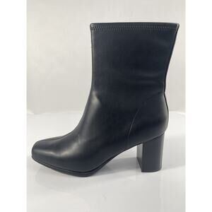 Aerosoles Miley Boots Womens Size 9W Black Square Toe Ankle Booties New